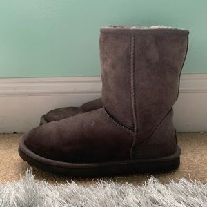 Ugg Australia grey boots, genuine suede and sheep fur Size 7 in womens